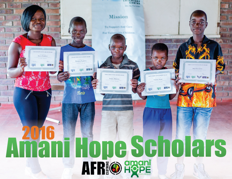 New 2016 Amani Hope Scholars