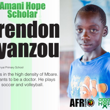 Amani Hope Scholar-Brandon Nyanzou